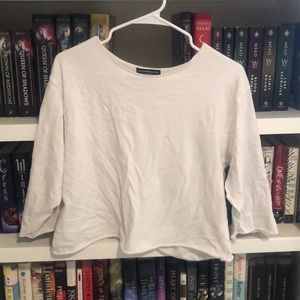 White Brandy Melville Quarter Length Sleeve Shirt
